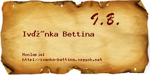 Ivánka Bettina névjegykártya