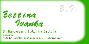 bettina ivanka business card